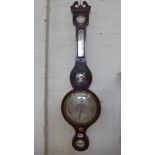 A 19th century mahogany wheel barometer by P & A Ciceri - Height 98cm