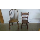 Two 19th century Windsor chairs