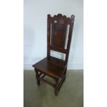 An 18th century oak side chair