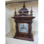 A mahogany cased mantle clock, Junghams movement,