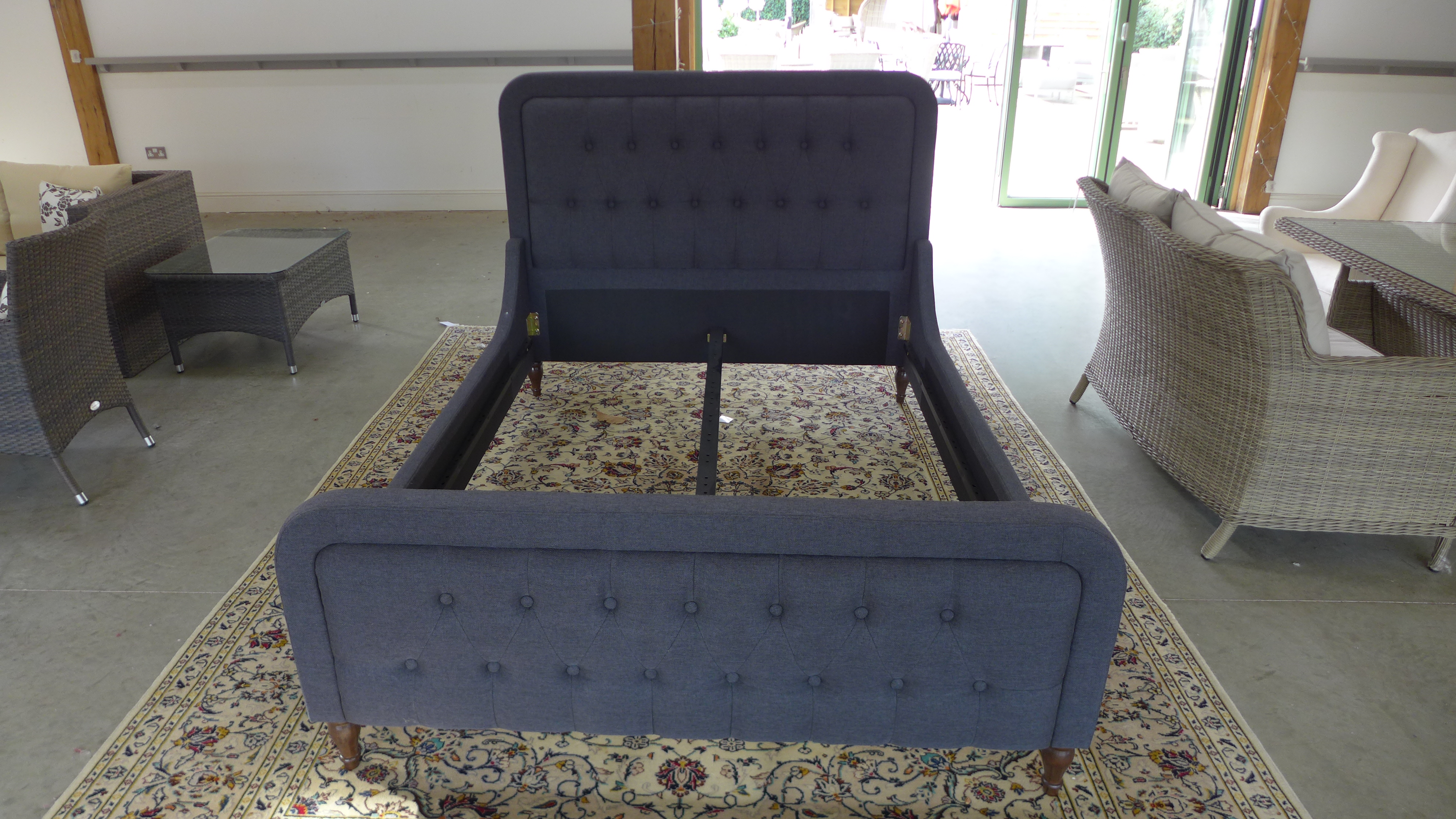 A new good quality upholstered 4ft 6in bed - Image 2 of 2
