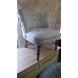 A new good quality upholstered bedroom chair