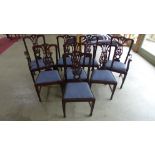 Eight Edwardian dining chairs - 6 + 2