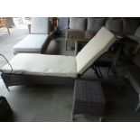 A Bramblecrest Rio lounger with coffee table
