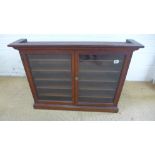 A small oak counter top display cabinet - Height 63cm x 85cm x 18cm