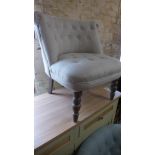 A new good quality upholstered bedroom chair