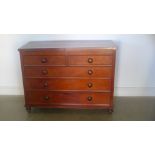 A 19th century pine mule chest in the form of a chest of drawers - Width 120cm x Height 92cm x 55cm