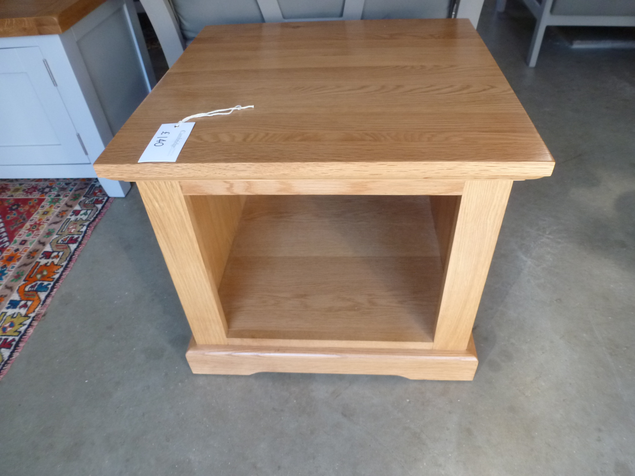 A oak lamp table