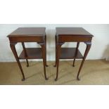 A pair of circa 1900's jardiniere/lamp stands - Height 78cm x 41cm x 36cm