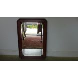 An early 1900's mahogany mirror 90cm x 60cm