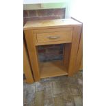 An ex display side table with a single drawer - Width 55cm - as new