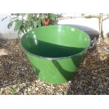A green painted vessel - could be used as a wine cooler or planter - Height 40cm x Width 60cm