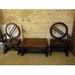 A pair of Hall chairs and matching coffee table - originally purchased from Liberty for £875 for