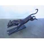 A metal work figure of a cheetah - Height 53cm x Length 108cm