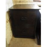 A modern oak LOMBOK two drawer filing cabinet - Height 86cm x 62cm x 60cm