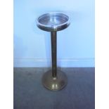 A modern brass ice bucket stand - Height 74cm x Diameter 25cm