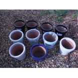 Ten assorted terracotta pots