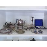 A collection of assorted plated ware