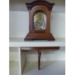 An Art Nouveau mahogany bracket clock - height 43cm tall with Junghams chining movement and later