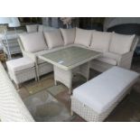 A Bramblecrest Patagonia sofa set with casual dining table,