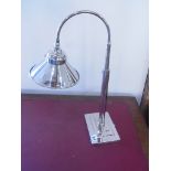 An Art Deco style desk lamp on stepped oblong base - adjustable height
