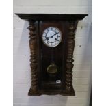 A Vienna style wall clock - Height 64cm Condition report: Working in saleroom