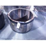 A half whiskey barrel - Diameter 57cm