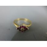 A 9ct yellow gold dress ring,