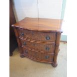 A Tommy Baham Lexington three drawer chest - Height 77cm x 81cm x 51cm