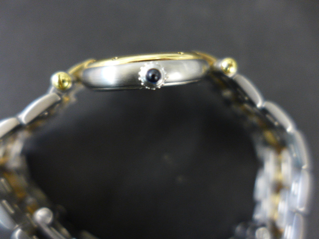 Cartier Ladies bi metal bracelet quartz wristwatch - one row panthere with cream dial, - Image 4 of 7