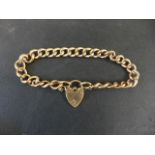 A 9ct yellow gold link bracelet approx 20cm long - weight approx 12.