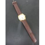 A 9ct yellow gold Bulova Ambassador 23 Jewel Automatic Gent's wristwatch - 36mm wide Condition