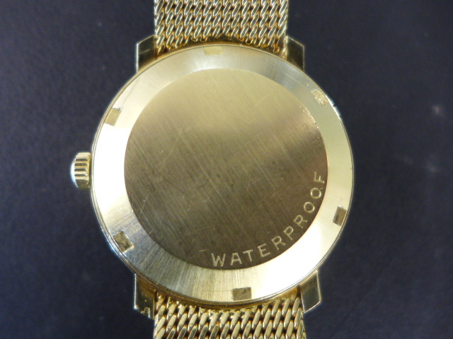 An 18ct yellow gold gentleman's Omega Automatic Geneve bracelet wristwatch with date - 19cm long, - Image 4 of 5