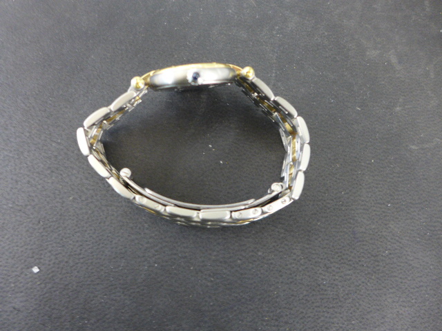 Cartier Ladies bi metal bracelet quartz wristwatch - one row panthere with cream dial, - Image 5 of 7