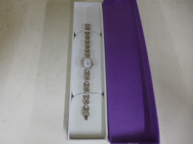 A Sterling silver Rotary Ladies Quartz watch Condition report: Working order