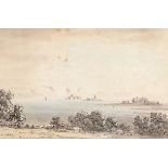 Richard Parkes Bonington (1802-1828) Coastal Scene Pencil on buff paper 7.5 x 18.5cm; 3 x 7¼in