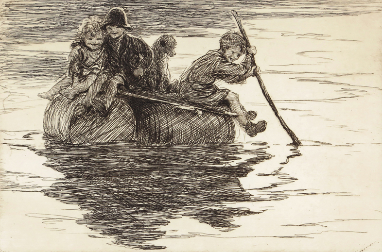 ‡ Eileen Alice Soper R.M.S. (1905-1990) A voyage of discovery Signed Etching, mounted unframed 12.