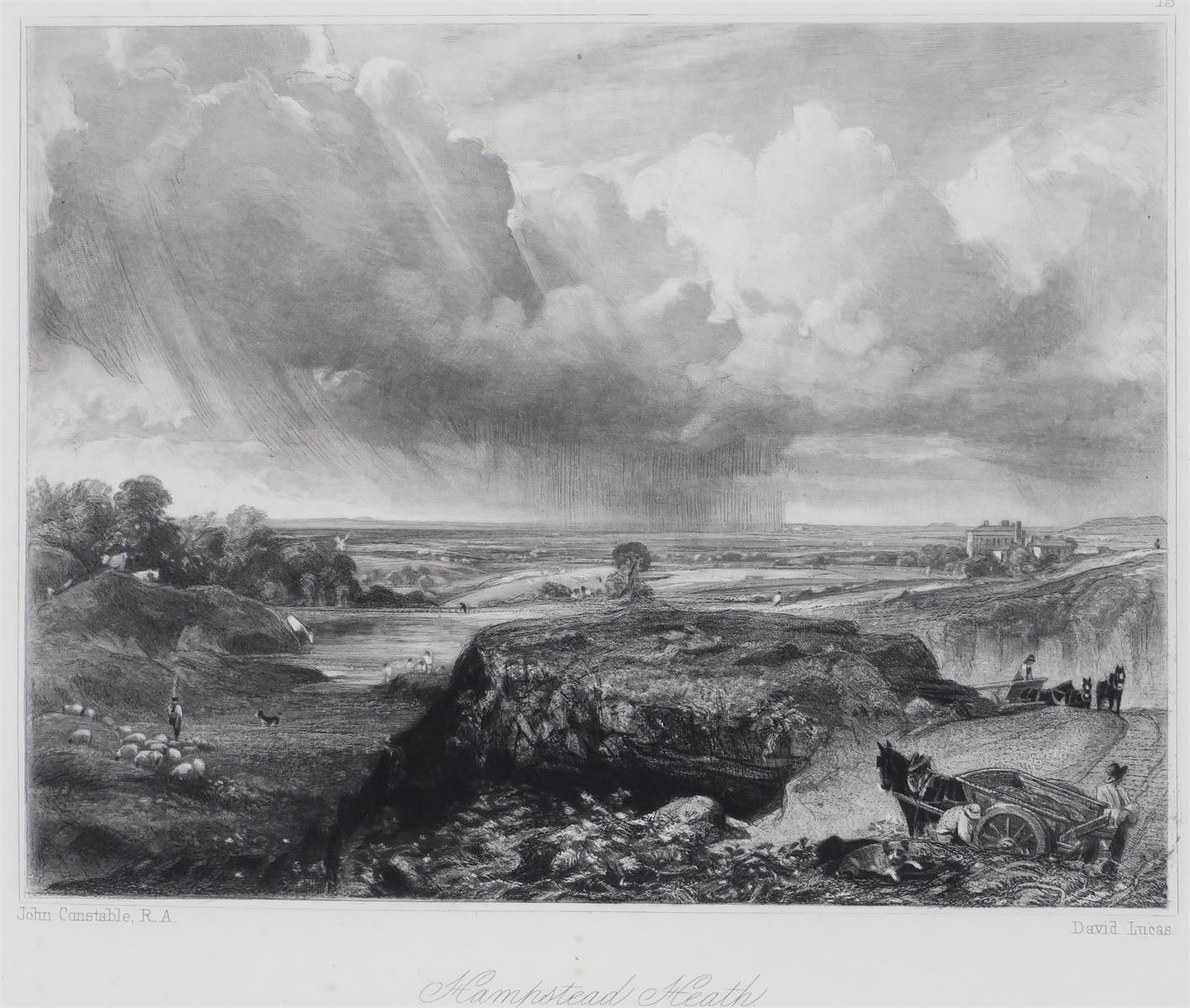 David Lucas (1802-1881) After John Constable R.A. Hampstead Heath Mezzotint 14 x 18cm; 5½ x 7¼in