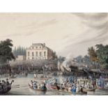 Henry Pyall (1795-1833) after E.F. Lambert Westminster Bridge, ‘Surry’ Shore Aquatint 30 x 28.5cm;