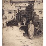 David Young Cameron (Scottish 1865-1945) The Gates of a City Signed Etching 19 x 16cm; 7½ x 6¼in