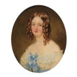 λ William Charles Ross (1794-1860) Portrait miniature of Eleanor Frances Johnstone, daughter of
