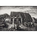 ‡ Robin Tanner (1904-1988) Wiltshire roadmaker Signed and numbered 3/50 Etching, unframed 10 x 15cm;