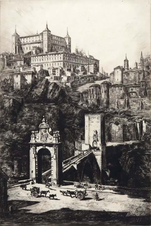 ‡ Sidney Tushingham (1884-1968) The Roman Bridge, Ronda; Road to Toledo, Ronda, Spain Two, both - Image 2 of 2