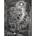 ‡ Robin Tanner (1904-1988) Full moon Signed and dated 74 Etching, unframed 24 x 18.5cm; 9½ x 7¼