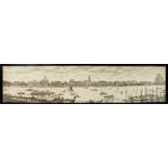 A CHINESE WOVEN TEXTILE PANEL DEPICTING THE SHANGHAI BUND, 20TH CENTURY The panoramic view with