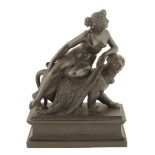 After the antique. A 19th century German Berlin cast ironwork group of Ariadne and the Panther, 18.