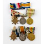 Irish Great War Officer's Casualty Trios (2), awarded to brothers: 1915-15 star (Lieut. R[obert] A[