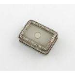 A Victorian silver vinaigrette, by Thomas Edwards, London 1839, rectangular form, engine-turned