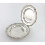 A pair of George IV silver soup plates, by Waterhouse, Hodson and Co, Sheffield 1824, circular form,