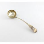 A George III silver Fiddle pattern soup ladle, by Royes and Dix, London 1818, plain terminal, oval